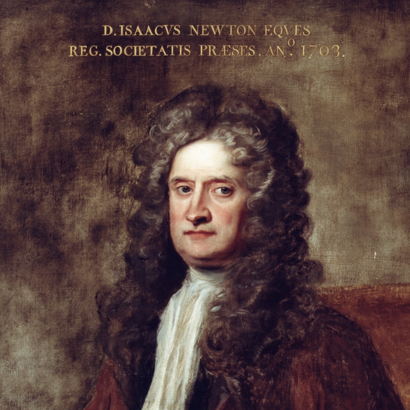 Portrait of Isaac Newton by Charles Jervas, 1717 (detail)