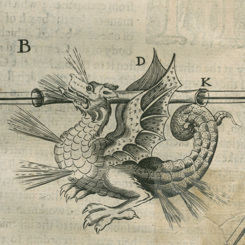 Dragon from John Babington’s ‘Pyrotechnia’ (1635)