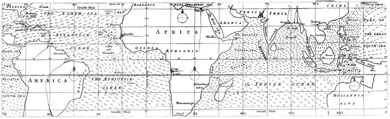 The typical direction and magnitude estimates from Halley (1686)