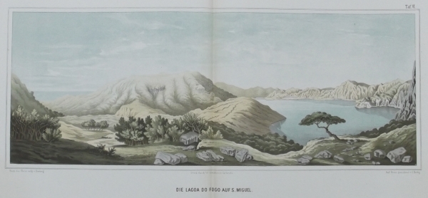 ‘Die Lagoa do Fogo’ by Georg Hartung, 1860