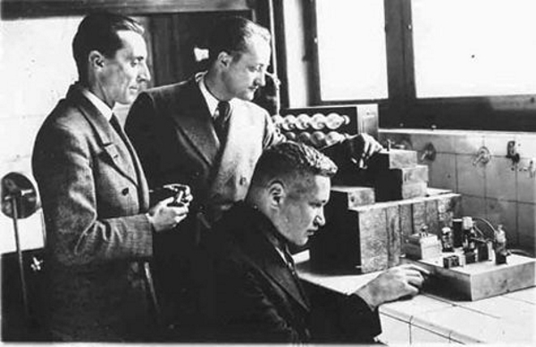 Frédéric Joliot-Curie, Hans von Halban and Lew Kowarski