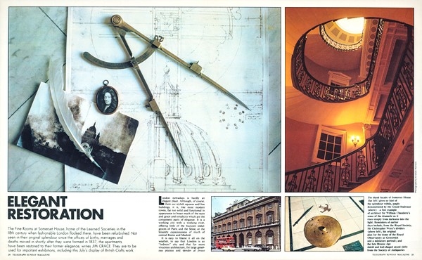 The opening spread for the 1978 Telegraph Sunday Magazine story ‘Elegant Restoration’