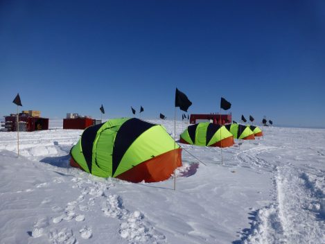 Sleeping tents at Halley Station, Antarctica