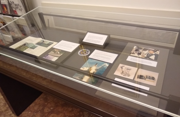 Display case in the Royal Society depicting some of David Jones’s research