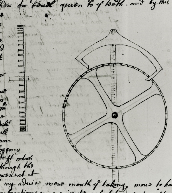 Illustration of a deadbeat escapement made by Thomas Tompion for John Flamsteed’s astronomical clocks