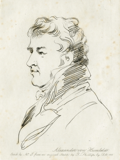 Alexander von Humboldt, engraving by Harriet Turner after Thomas Phillips, 1815