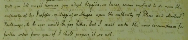 Letter to J. Herschel