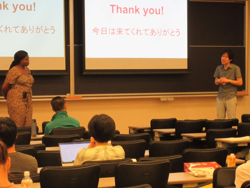 Professor Hitoshi Kurumizaka and Buchi Okereafor, University of Tokyo