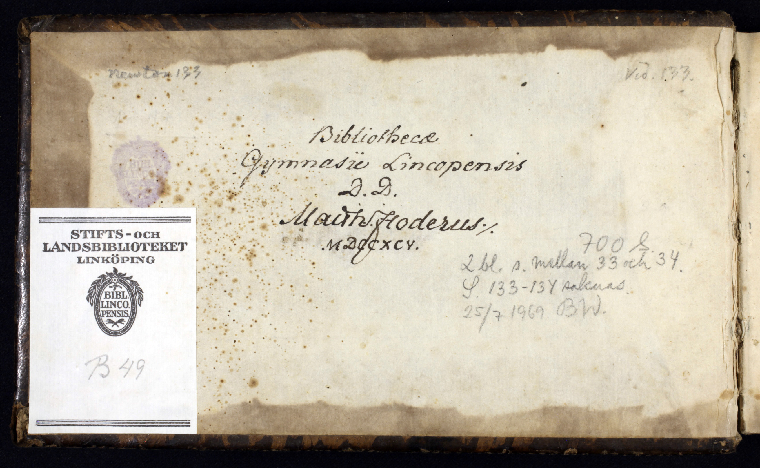 Asp album inside front cover