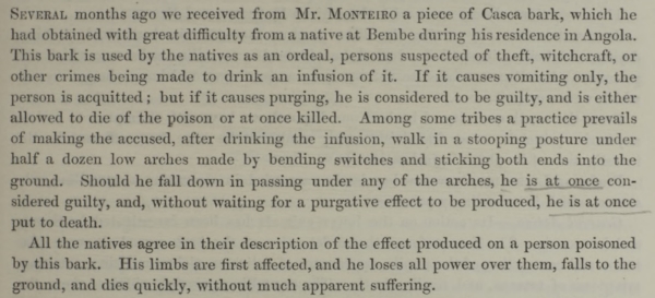 Thomas Lauder Brunton's letter on the casca bark, 1877