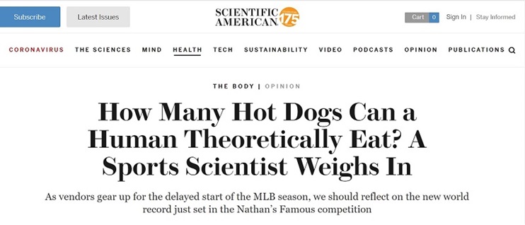 Headline of the Scientific American article about this study. 