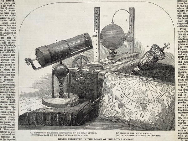 Royal Society treasures (Illustrated London News, 1860)