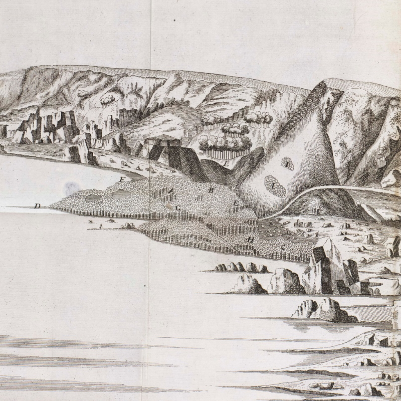 View of the Giants Causeway after Edwin Sandys, 1697 (detail)