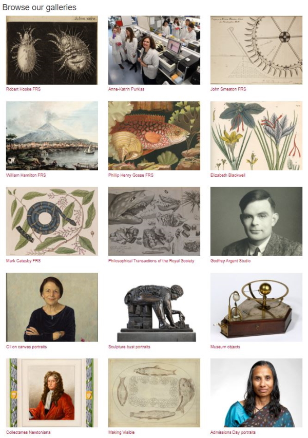 New Royal Society Picture Library galleries