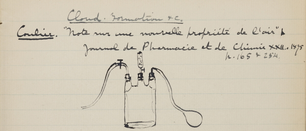 C T R Wilson, laboratory notebook, 1895