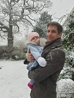 Biology Letters Reviews Editor, Lewis Halsey, with daughter Charlotte
