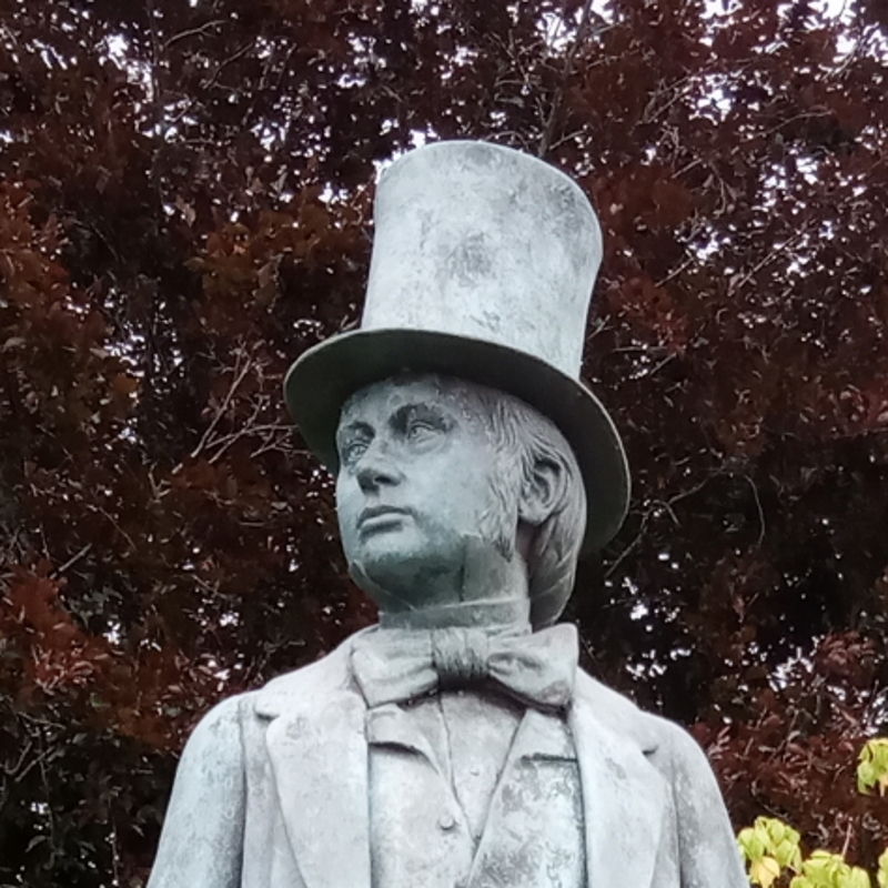 Statue of Isambard Kingdom Brunel FRS in Neyland, Wales (detail)