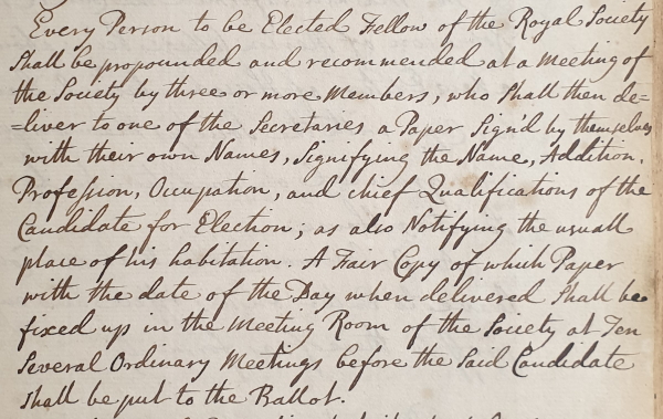 Royal Society Council Minutes, 7 December 1730