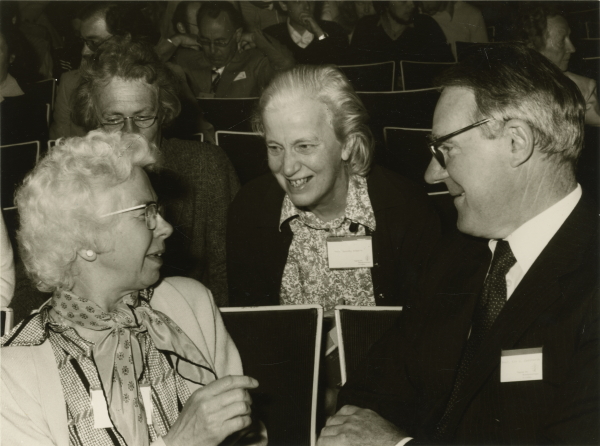 Lady Cornforth, Dorothy Hodgkin and Sir John Cornforth, 1980