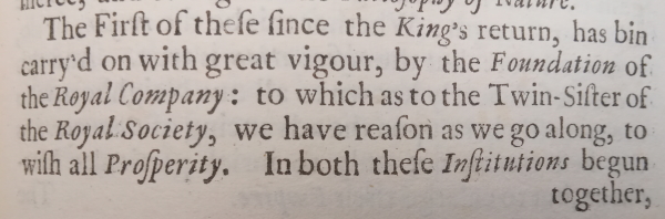 Detail from p.407 of Thomas Sprat's 'History of the Royal-Society of London' (1667)