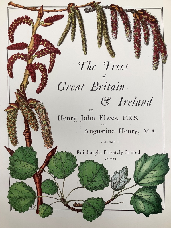 Title page of 'The trees of Great Britain and Ireland' volume 1, 1906
