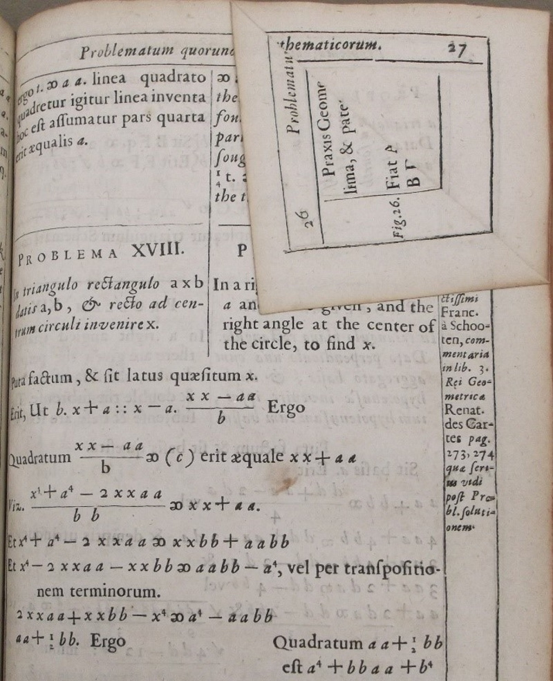 A page from Samuel Foster’s 'Miscellanies' (1659), owned by Isaac Newton