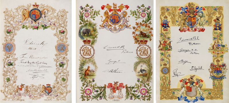 Royal Society Charter Book: Royal pages from Queen Victoria to King Edward VIII
