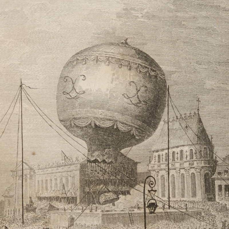 Montgolfier balloon launch, 1783