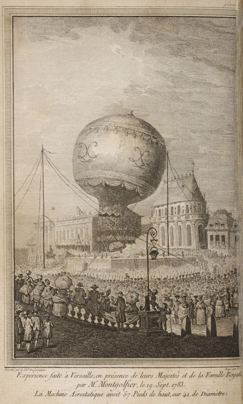 Montgolfier balloon launch, 1783