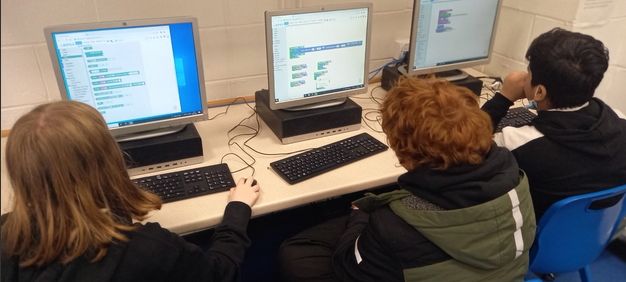 Students coding at Morgan Academy