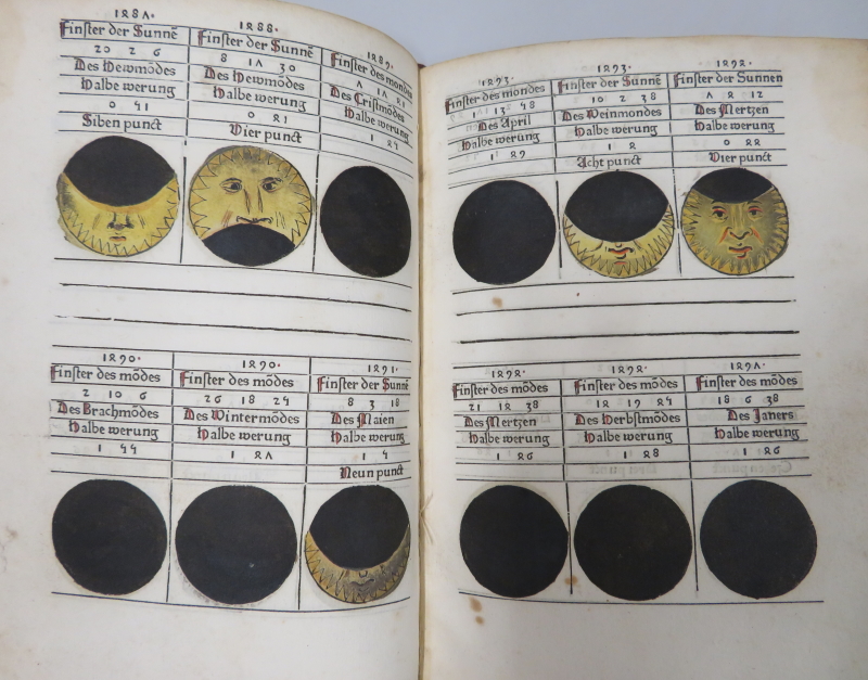 Pages from Regiomontanus's 'Kalender' (1474)