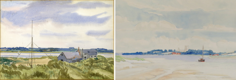 Views of Blakeney by Tony Fogg and William Pearsall ©Artist’s estates