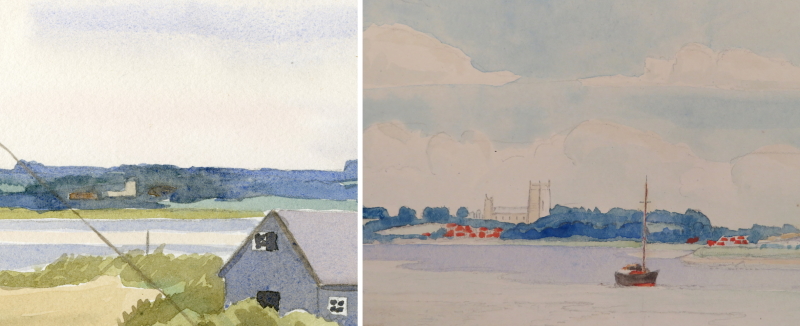 Views of Blakeney by Tony Fogg and William Pearsall (details) ©Artist’s estates