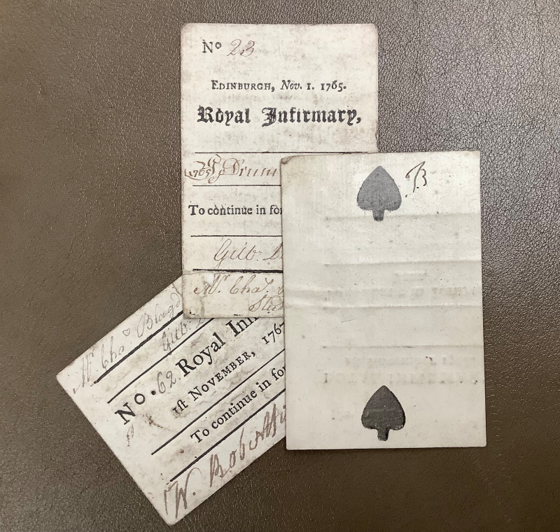 Playing cards made by Charles Blagden, 1765-67