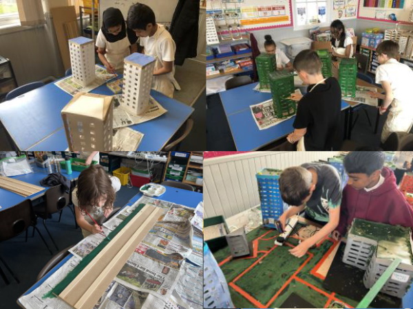 Model city being built by partnership grants project students 