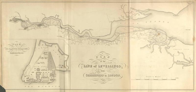 Map showing the route levelled by Lloyd in 1830
