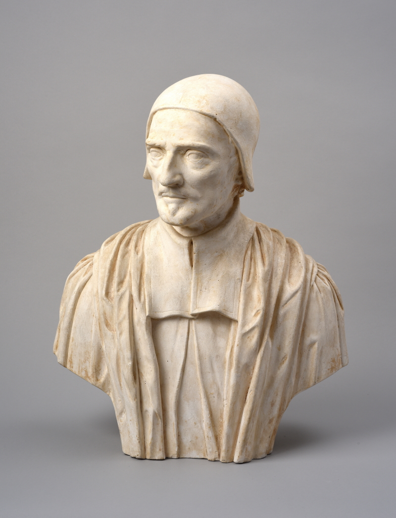 Marble bust of Richard Busby, by permission of Digital Bodleian.