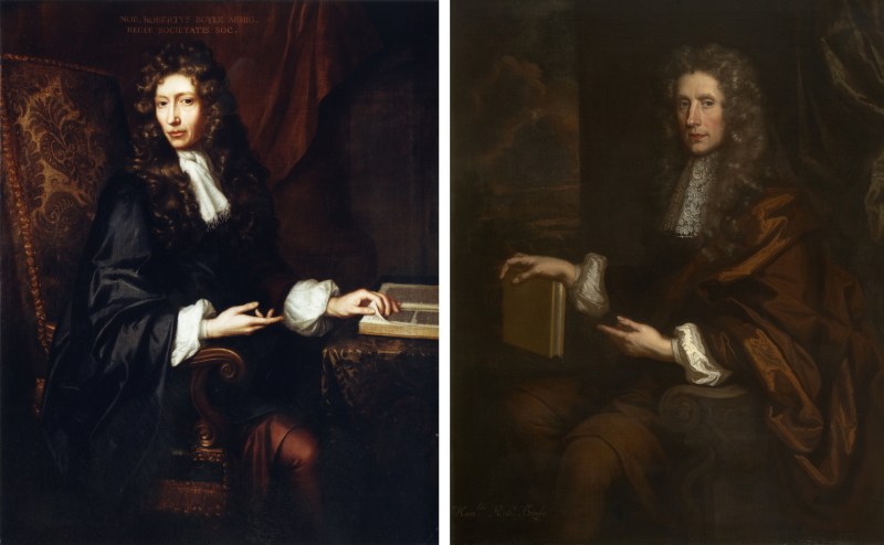 Portraits of Robert Boyle by Johann Kerseboom and John Riley