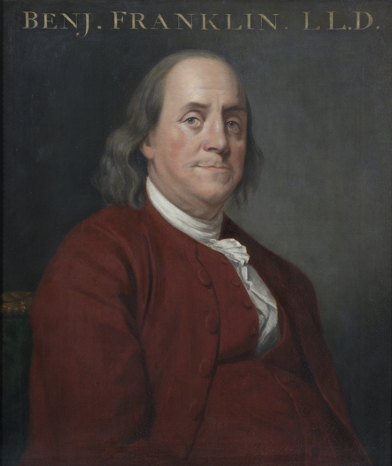 Portrait of Benjamin Franklin by Joseph Wright