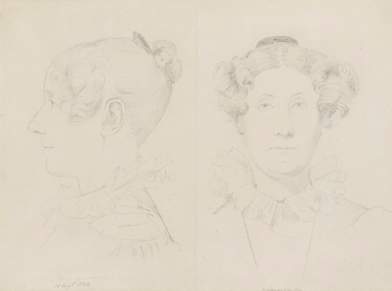Preliminary drawing for Mary Somerville’s bust, by Francis Chantrey, 1832 © National Portrait Gallery