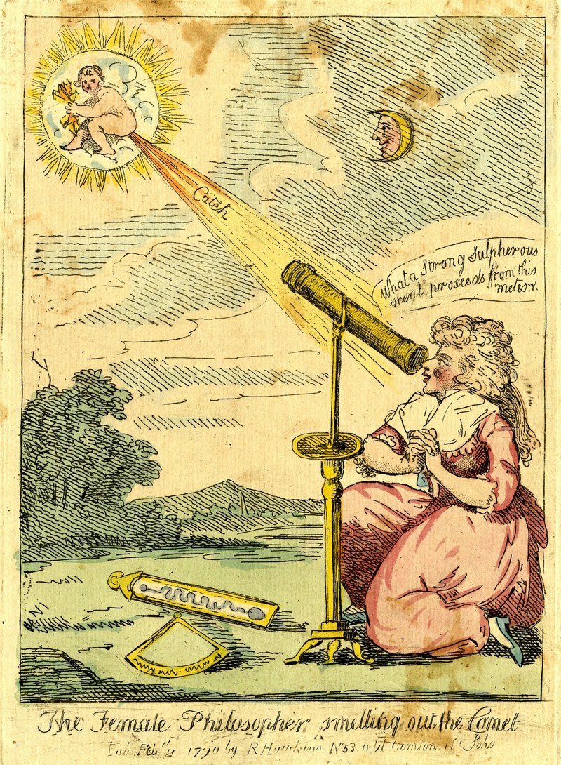 'The Female Philosopher, smelling out the Comet', 1790 (British Museum, CC BY-NC-SA 4.0 licence)
