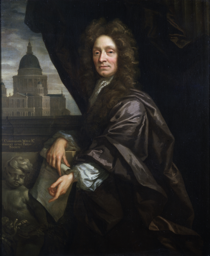 Sir Christopher Wren, by John Closterman, ca.1690.