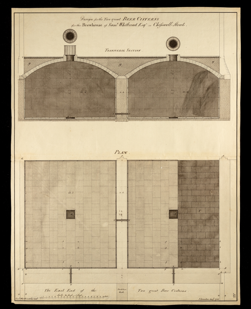 Beer cistern design by John Smeaton, 1782