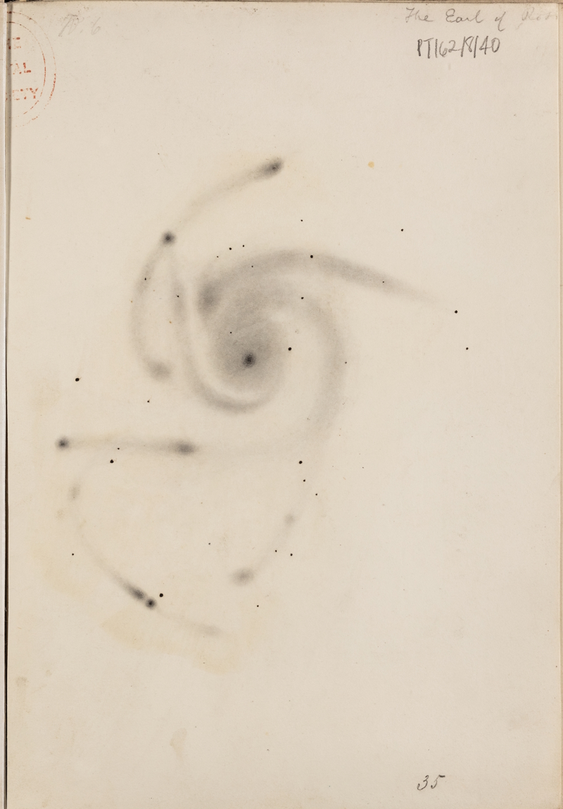 Observation of a nebula by Lord Rosse