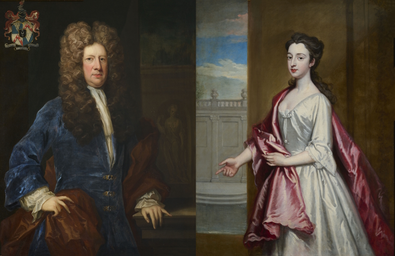 Sir Cyril Wyche FRS (c.1632-1706) and an unknown lady from the Wyche family