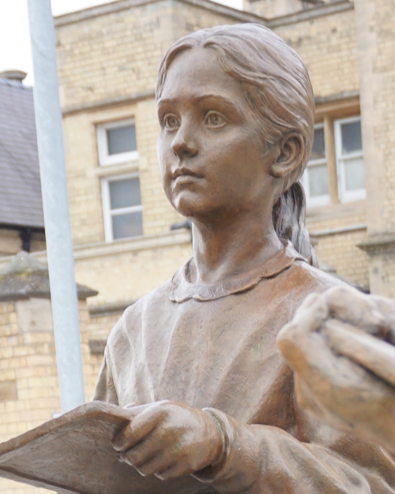 The young girl in the Boole Memorial