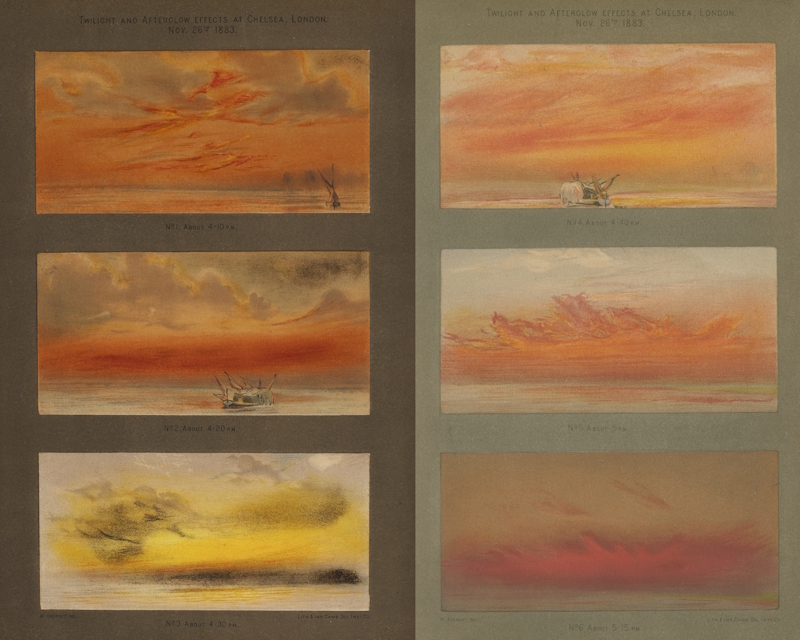 Sunset effects caused by the eruption of Krakatoa, Chelsea, 26 November 1883