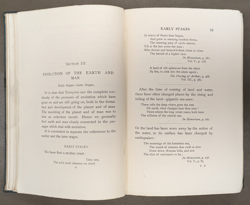 Pages from 'Tennyson as a student and poet of nature' (1910)