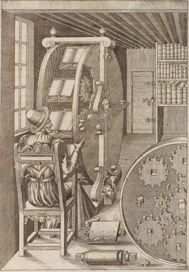 Book wheel by Agostino Ramelli, 1588