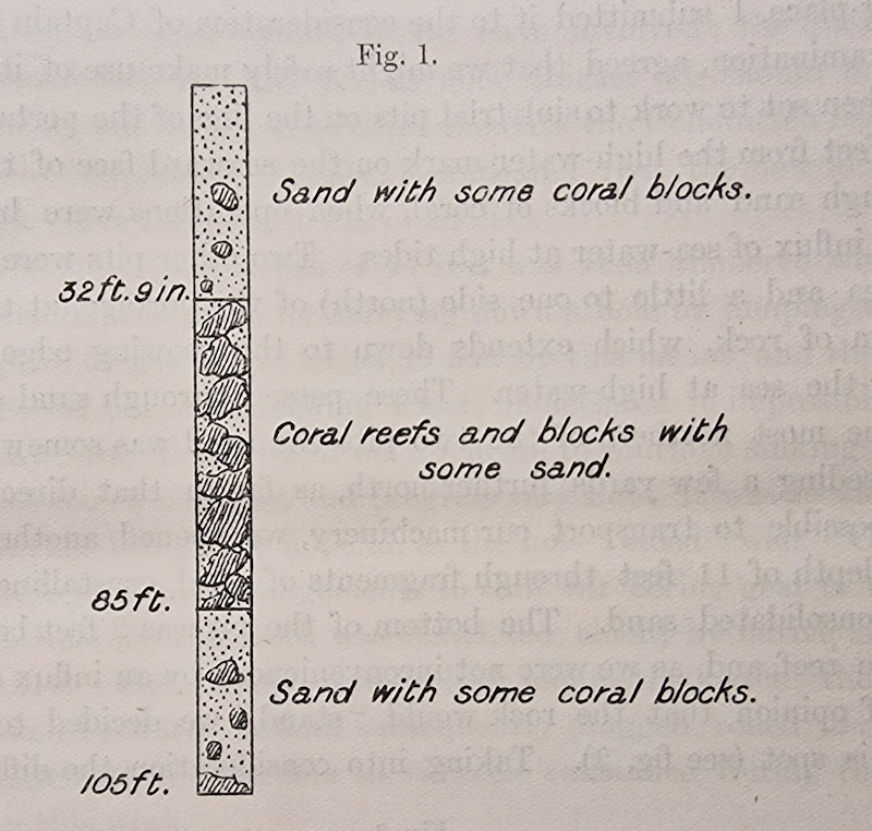 Composition of the 1896 Funafuti expedition borehole